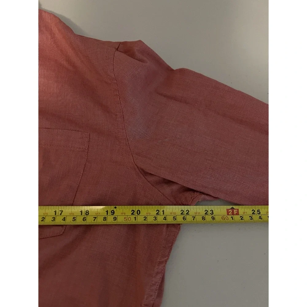 Banana Republic Large Custom 078 Wash Mens Grant Fit Peach Dress Shirt